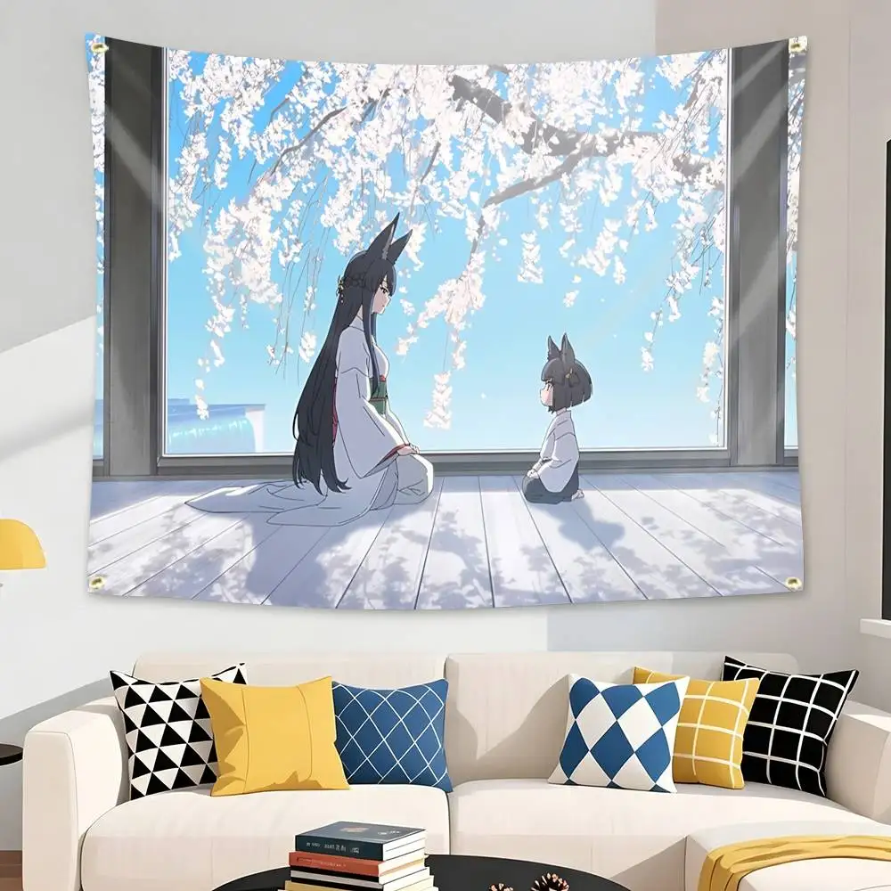 M-Miyabi Game ZenlessZZ Flag Tapestry Banner for Bedroom Living Room Outdoor Camping Custom Supported
