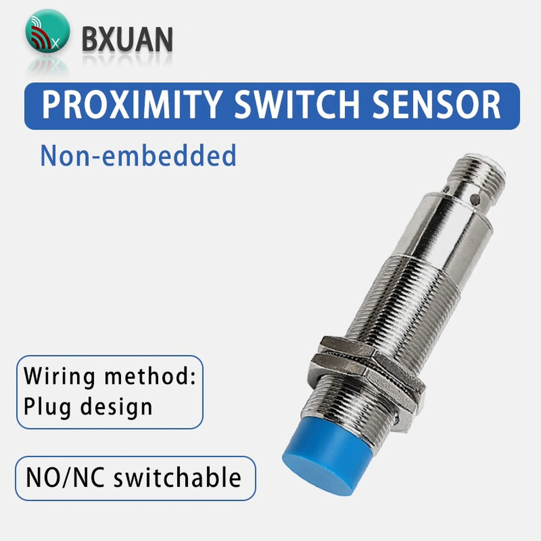 M18 Non‑flush Inductive Proximity Sensor 2m Integrated Cable NPN PNP NO NC DC10‑30V IP67 Metal Detect Proximity Switch