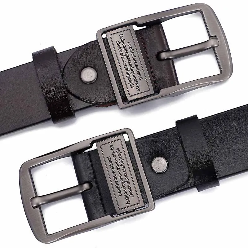 زائد حجم كبير 130 140 150 160 170 سنتيمتر البقرة جلد طبيعي فاخر حزام الذكور أحزمة للرجال الكلاسيكية دبوس مشبك حزام جلد الرجال #2