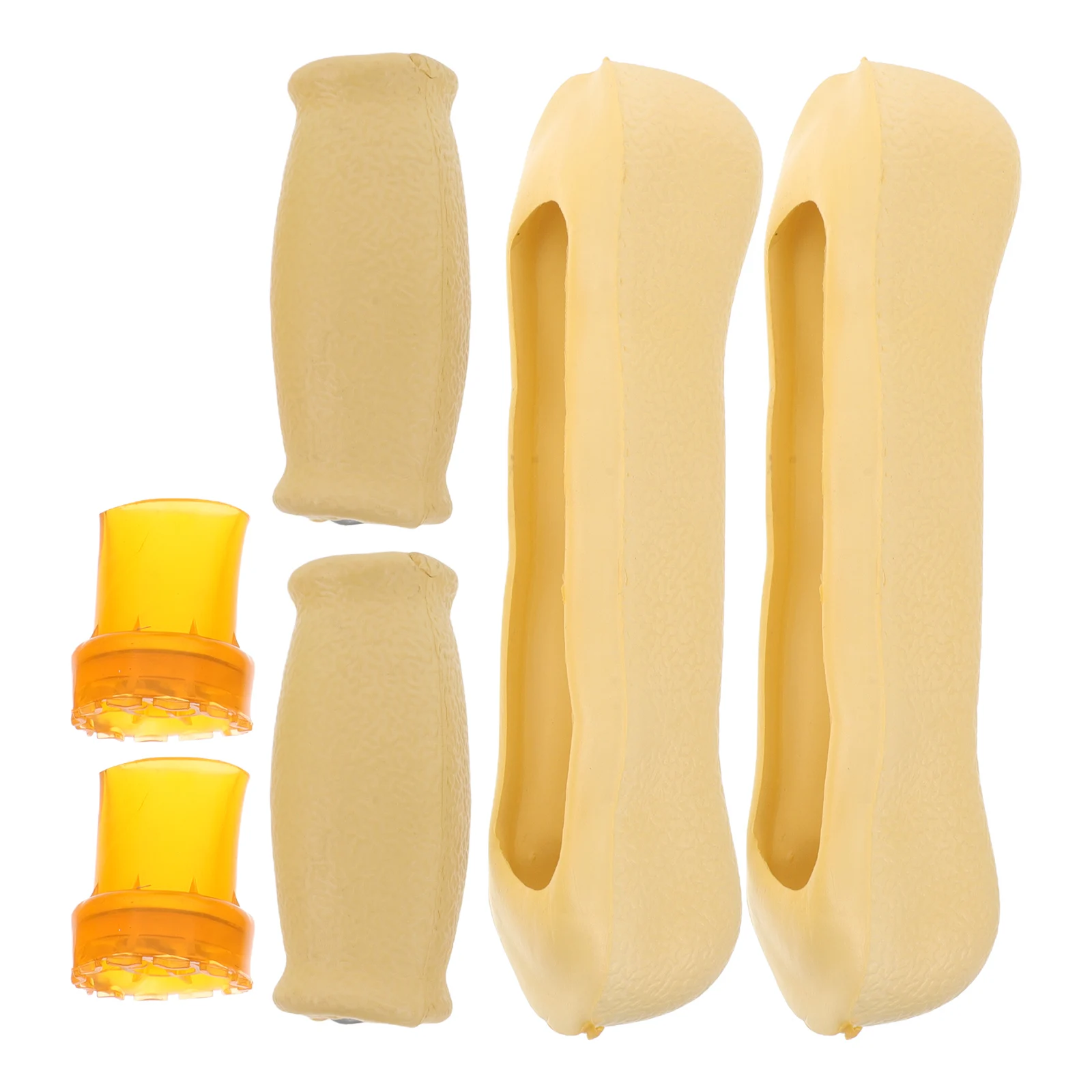 

6pcs Crutch Pads Replacement Hand Grips Foot Caps Set For Single Double Underarm Crutches Anti Slip Rubber Tips Cane Accessories