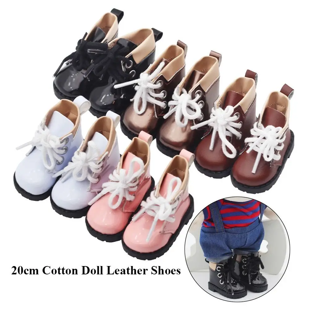 Leather Shoes for 20cm Cotton Doll Accessories For EXO Dolls Casual Wear Shoes Fashion Boots DIY 1/14 Doll Gift Toys