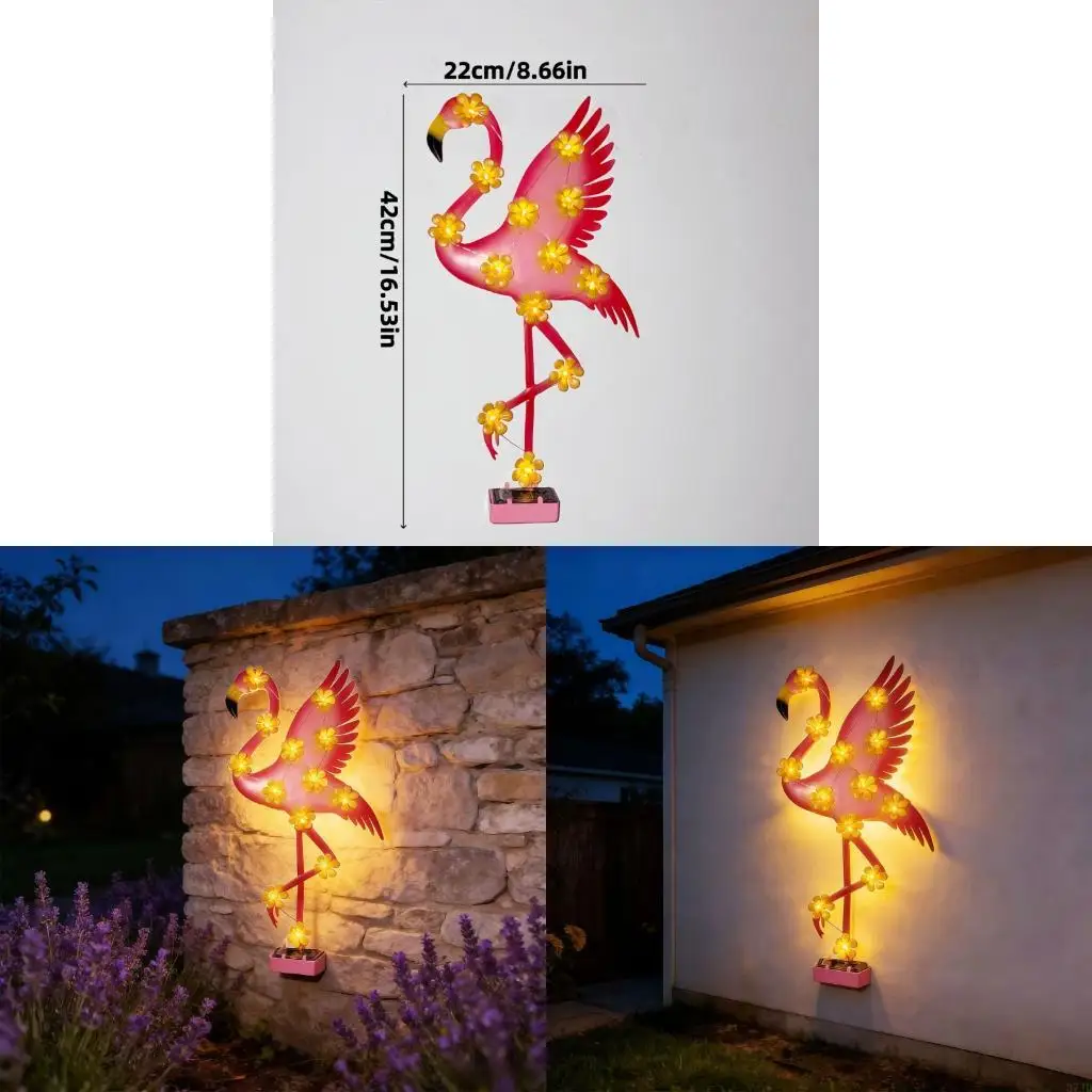 Solar Outdoor Wall Decor Lights , Shore bird Hanging Wall Light,Waterproof Outdoor Metal Solar Garden Lights(Shore bird) 37JD