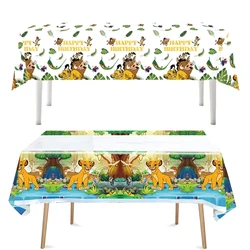 Lion King Birthday Party Supplies Tablecloth Table Cloth Plastic Table Covers for Kids Simba Theme Festival Party Decorations