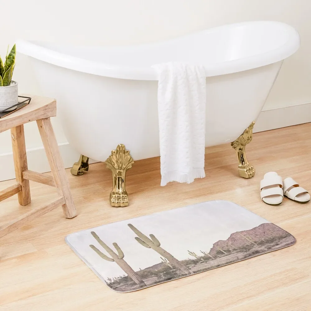 Two Cactus In The Desert Bath Mat Rugs Baths Floor Toilet Bathtub Carpet Mat