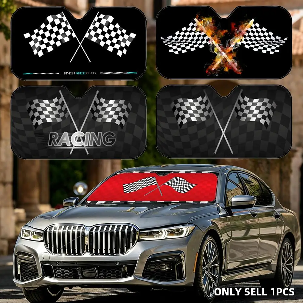 

Солнцезащитный козырек с полосками в спортивном стиле, складной, универсальный, для лобового стекла автомобиля, защита от УФ-излучения, теплоизоляция, складная накидка