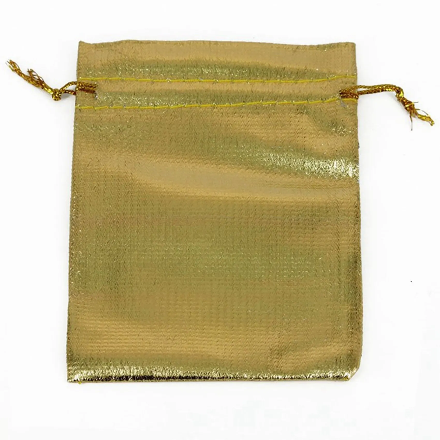 

100 Pcs Gold Foil Organza Bag & 6 Pcs Deer Napkin Rings-[Qahk]