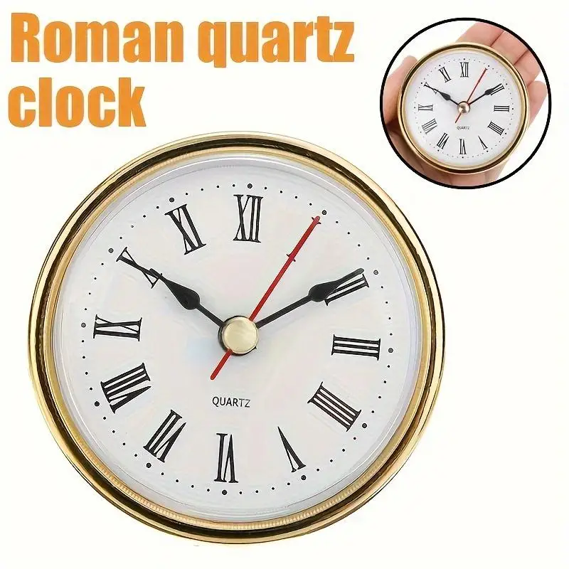 1Pc No Shrapnel Jamming Angle Mayitr 2-1/2 Inch Round Clock Roman Numerals Quartz Movement Wall Clock High Quality Craft