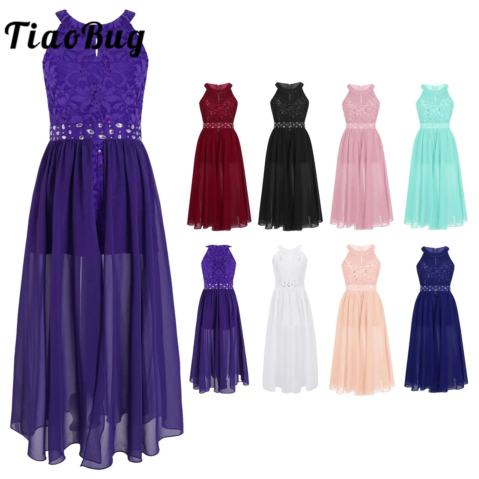 Girl Party Dress Formal Wedding Floral Lace Gown Maxi Romper Dress Pageant Vestidos Events Birthday Party Eucharist Costumes