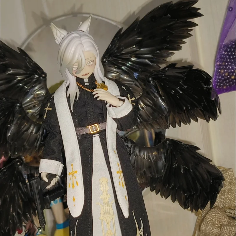 In Stock 1/6 1/4 1/8 BJD Feather Six-Winged Wings Figurine Peripherals Back Accessories Model Finished Product Solid Color Gift