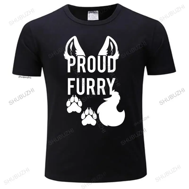 Mens luxury cotton Tee-shirts brand clothing New Men tshirt Proud Furry Unisex T Shirt women T-Shirt tees top Funny Top Tees