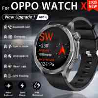 For OPPO Watch X2 GPS Smart Watch Men AMOLED Outdoor Fashion Compass Heart rate Waterproof Bluetooth Call SmartWatches 2025 New