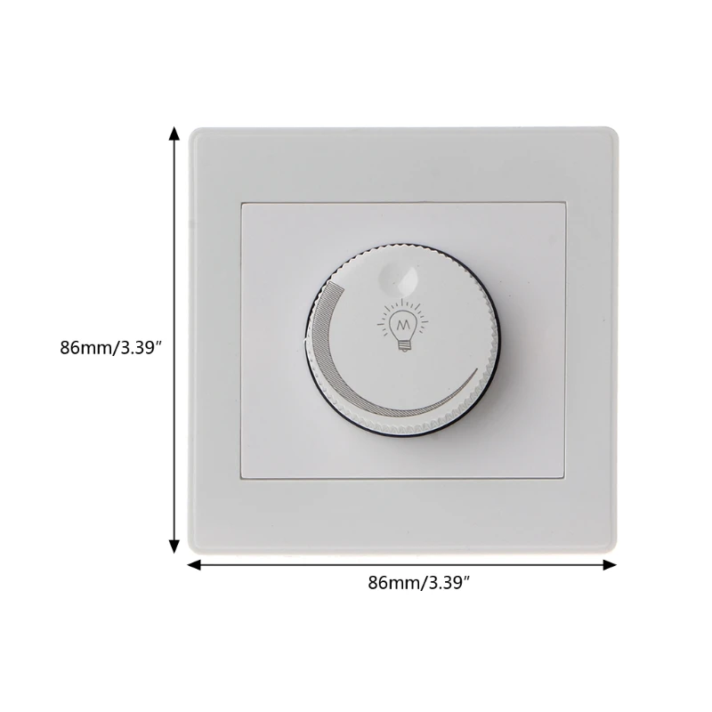 220V Light Dimmer Switch Incandescent Lamps Adjustable Brightness Controller Filament Lamp Rotary Knob Dimmer On-Off