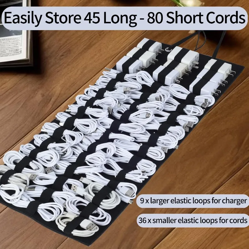 1pc USB Cable And Charger Organizer Kit For Home/Office/Travel Cords Organizer Essentials, Space-Saving Storage Box, Carry Hang