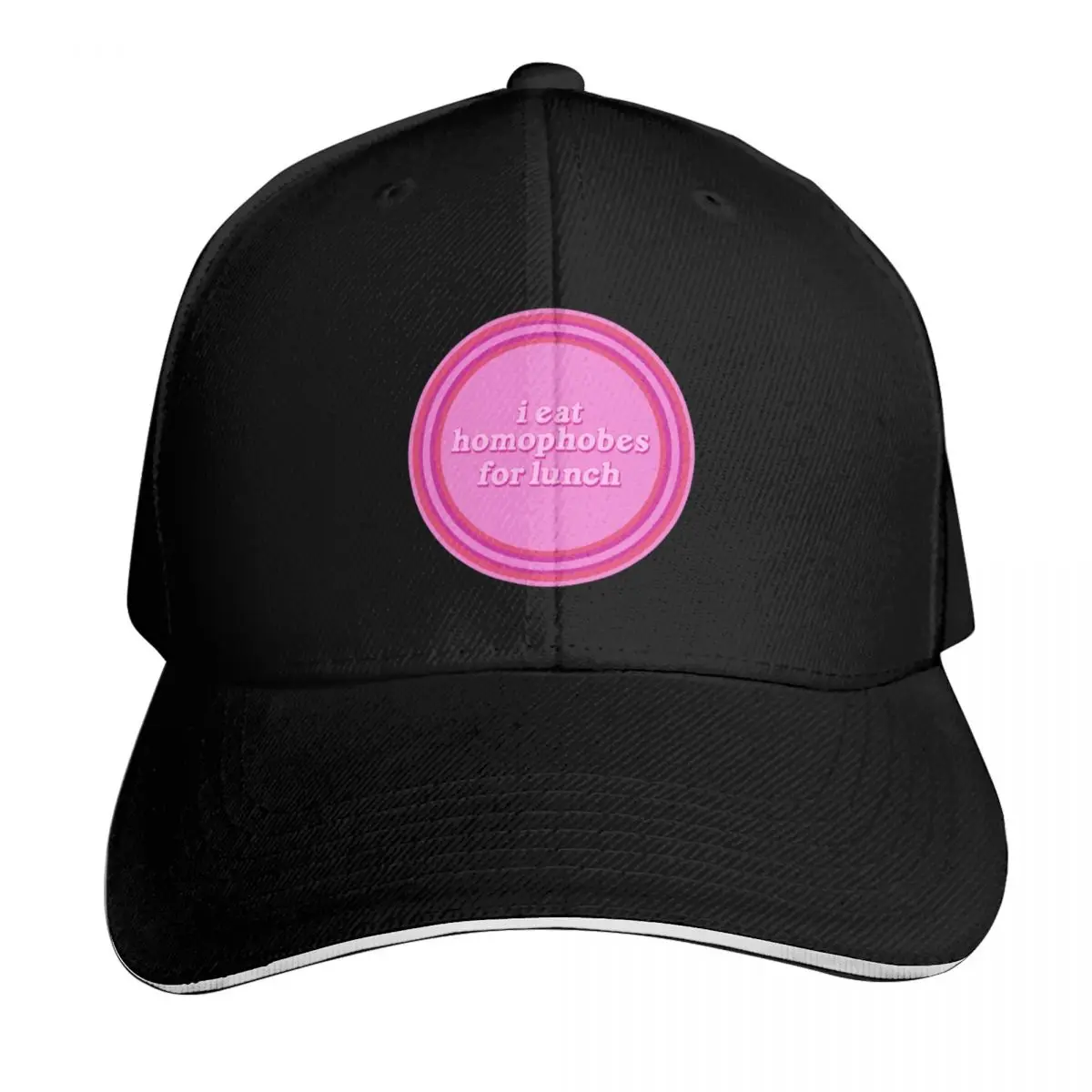 I Eat Homophobes for Lunch Baseball Cap Casual Daily Wear Quick Dry Performance Cotton Twill Breathable