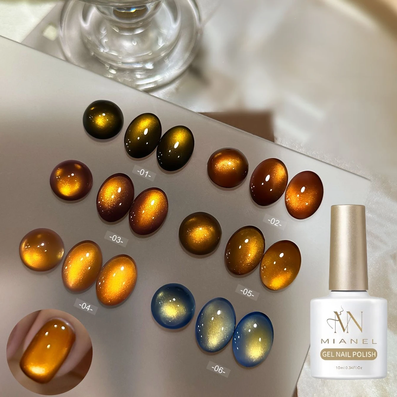 10 مللي 1 قطعة الأظافر البني الذهب الأظافر الحمراء الخريف والشتاء مبيعا تبييض الأظافر السوداء UV ضوء الأظافر مسمار الفن #2