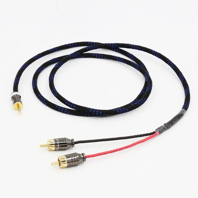 

313R hifi audio cable 2 rca to 3.5MM hifi 1 to 2 audio video cable
