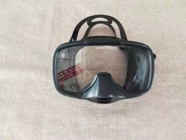 Full Silicone Wide View Tempered Glass Diving Mask for Freediving Snorkeling Swimming
