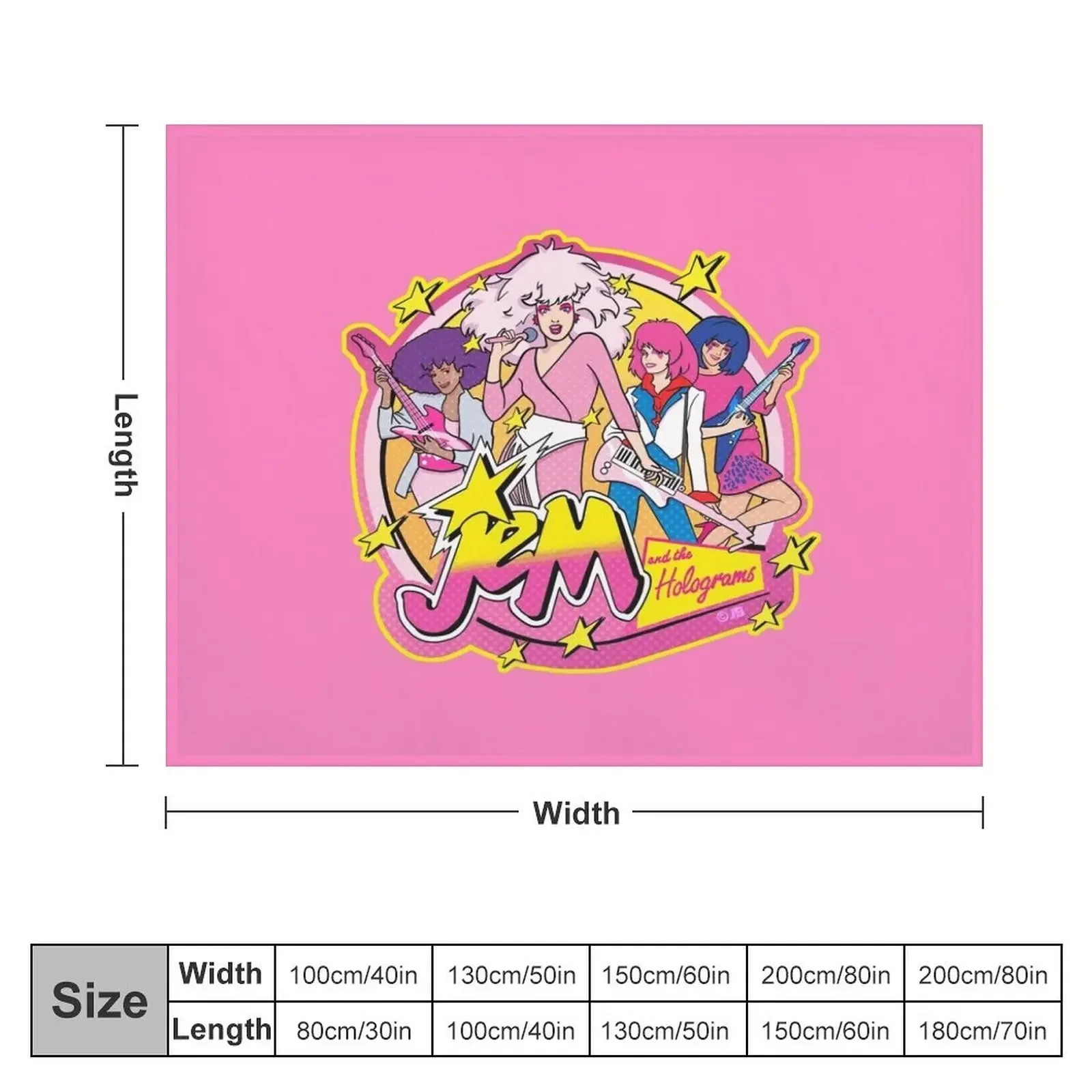 80S Jem and the Holograms HIGH QUALITY Throw Blanket halloween Thermal Quilt Blankets