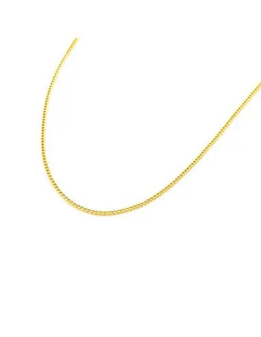 18k gold chain barbed round thread 1 ° (45 cm)