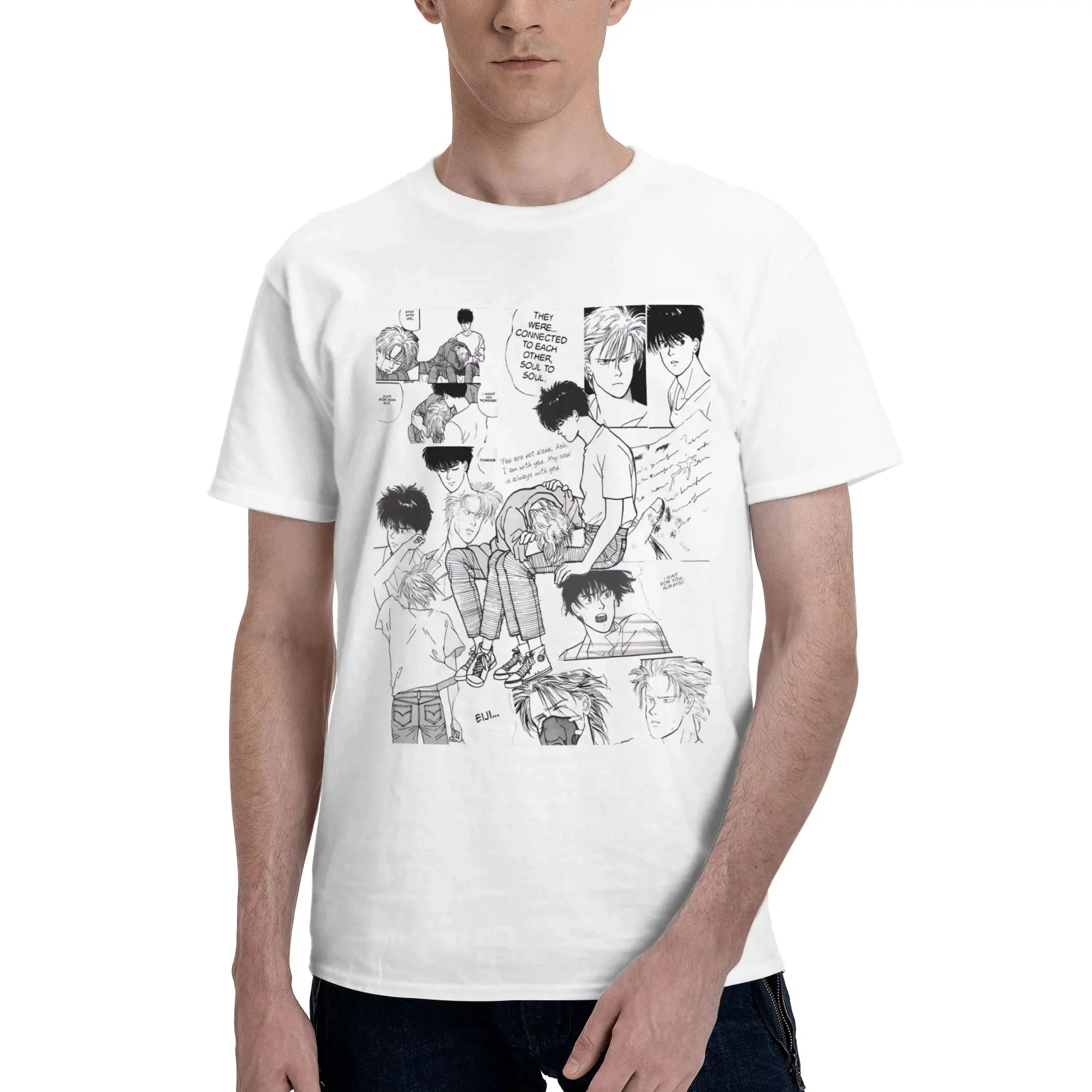 Banana Fish Collage Trendy Reversible T-shirt Basic Commuting T-shirt