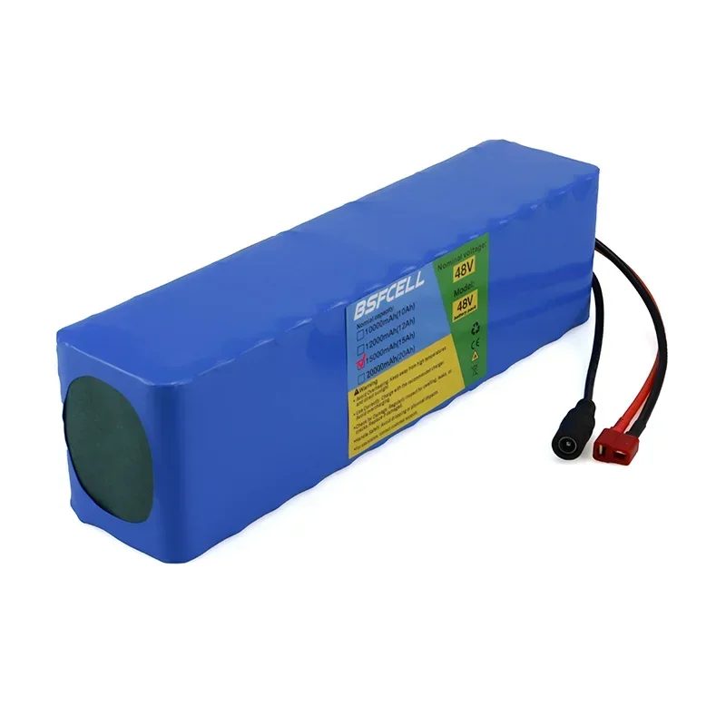Hot Selling 48V E-Bike Battery 15000mAh Li-ion Battery T-Plug Connector ,48V Battery Pack With BMS