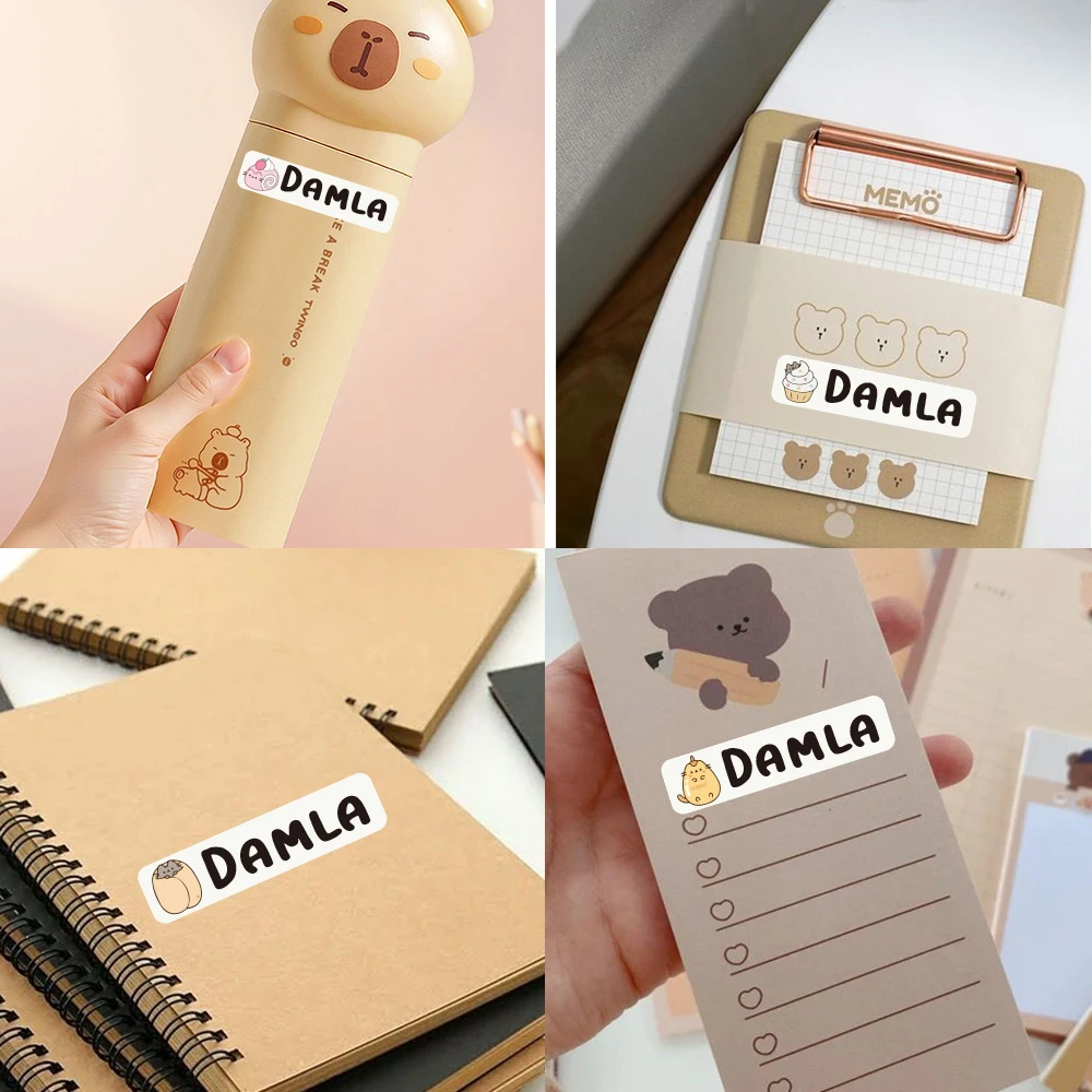 Custom creative Name Sticker,Transparent Waterproof Stickers for Kids,diy Name Labels for School Bag Bottles Pen Box Mug Uniform