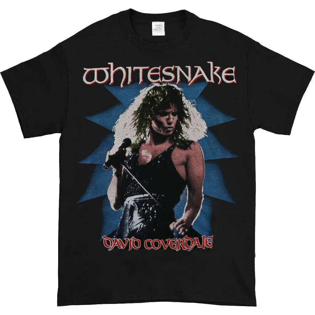 1987 Whitesnake Tour Vintage Shirt Whitesnake David Coverdale Black T-Shirt