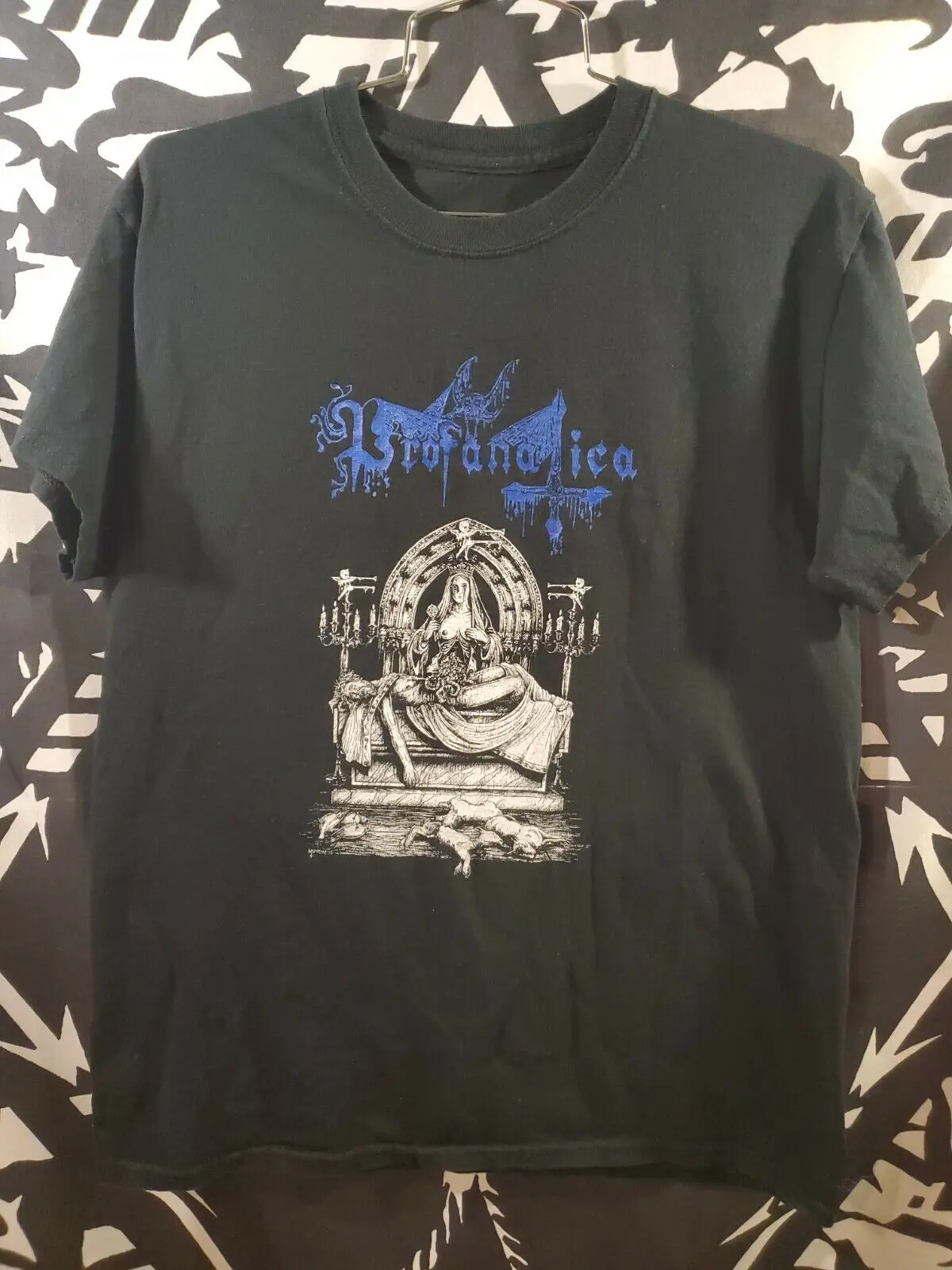 Profanatica T Shirt Size Medium Altar of The Virgin Wh*re Black Death Metal