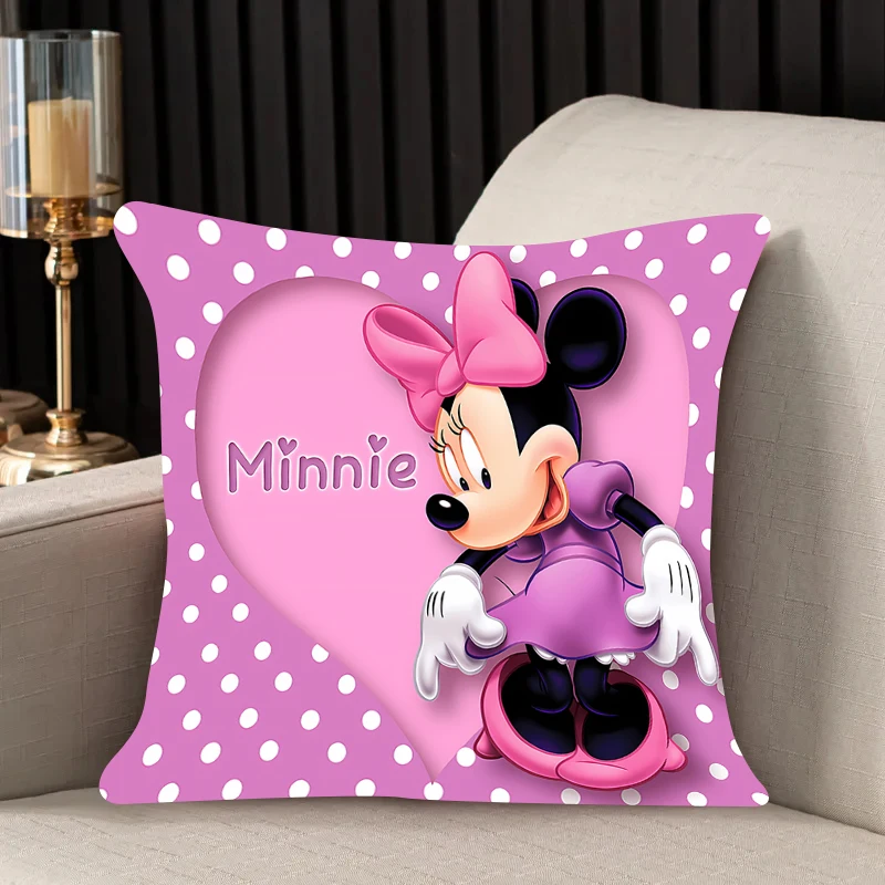 

Pillow Cover Mickey Minnie Birthday Wedding Gifts Cushions Covers Dakimakura Throw Pillows iving room Pillowcase Home Decor