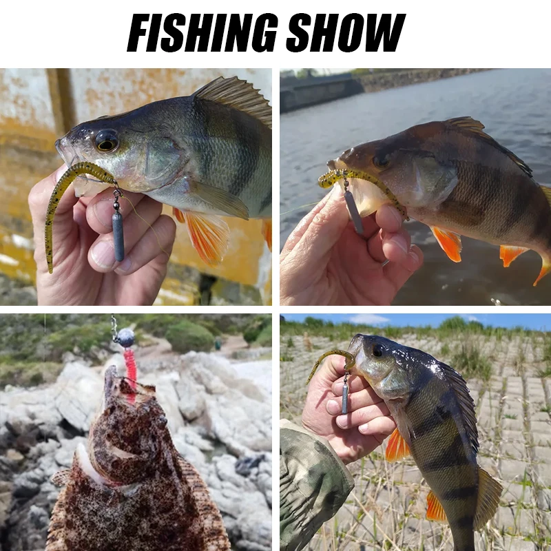 Supercontinent A Slow SinkingTrout Worm Esche morbide Esche da pesca artificiali Vermi marini Lombrico Pesca Esche morbide Wobblers
