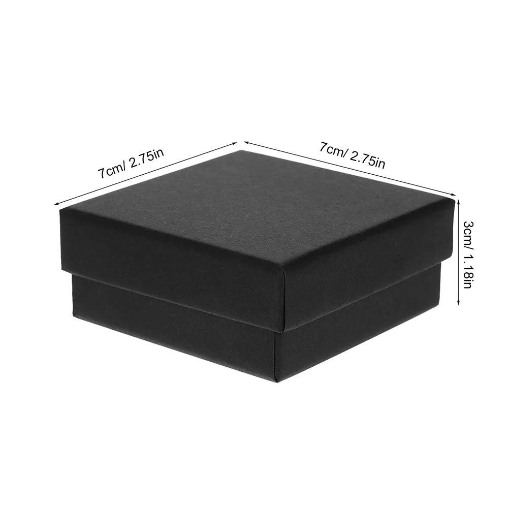 2Pcs Premium Embossed Paper Jewelry Storage Boxes Sponge Cushioned for Rings Necklaces Bracelets Earrings Compact Travel Gift