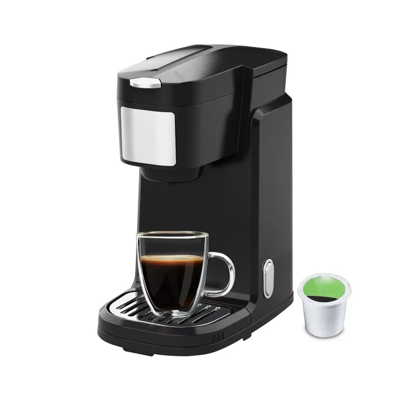Black Low Watt Ulka Pump Classic Single Service 2-in-1 Coffee Maker K Cup Coffee Brewer
