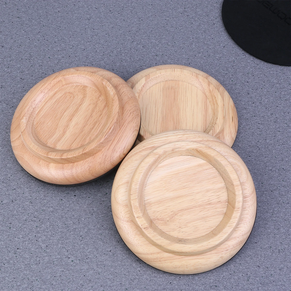 

3 Pcs Piano Mat Floor Non-slip Grand Foot Pad Mats Furniture Wooden Caster Cups