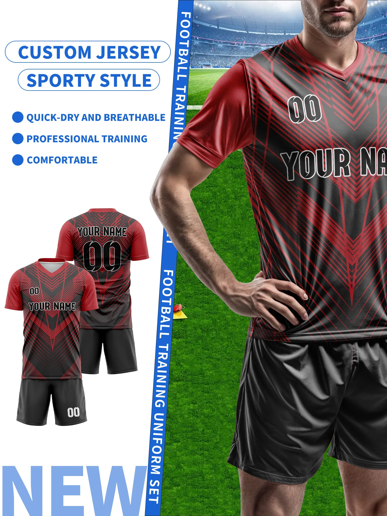 

Спортивные футболки с V-образным вырезом для мужчин и женщин 2026 года с индивидуальным именем и номером, быстросохнущие, модные, с технологией сублимации