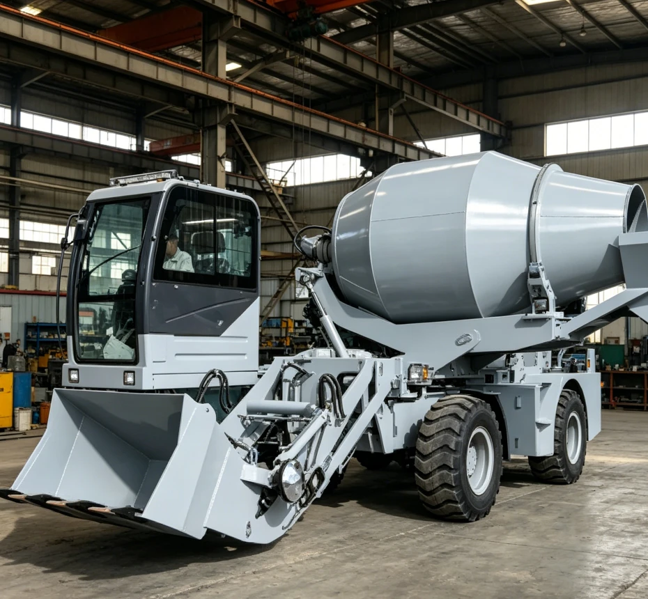 3.5 Cubic Left Front Drive Two-way Self-loading Concrete Mixer Truck Self Loading Concrete Mixer Truc