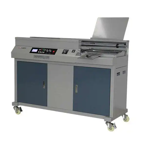 High Speed Book Hot Melt Glue Automatic A3 A4 Size  Perfect Binding Machine Cheap Price With Double Roller  Model G270