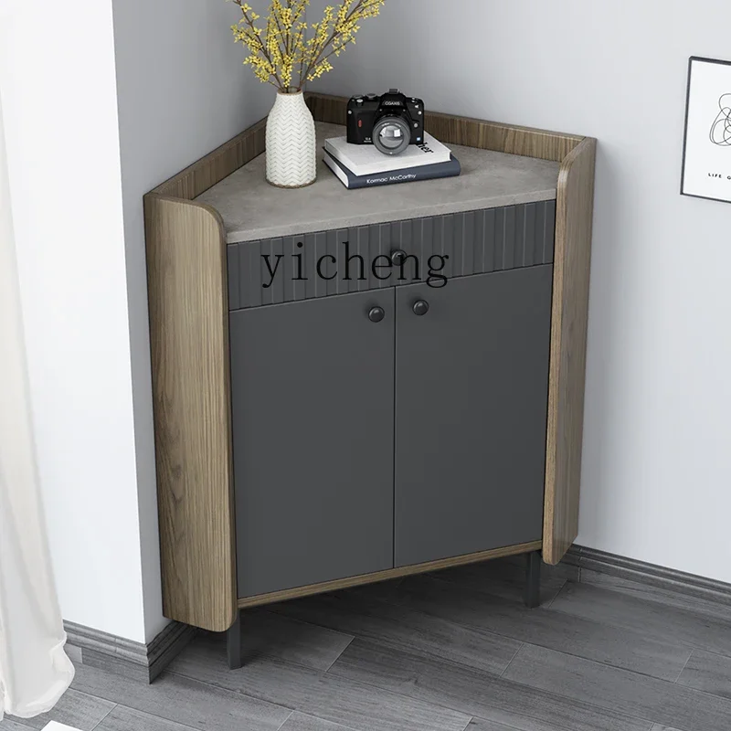 ZTQH Right Angle Wall Cabinet Multifunctional Corner Triangle Cabinet Nordic Simple and Save Space Storage Corner Cabinet