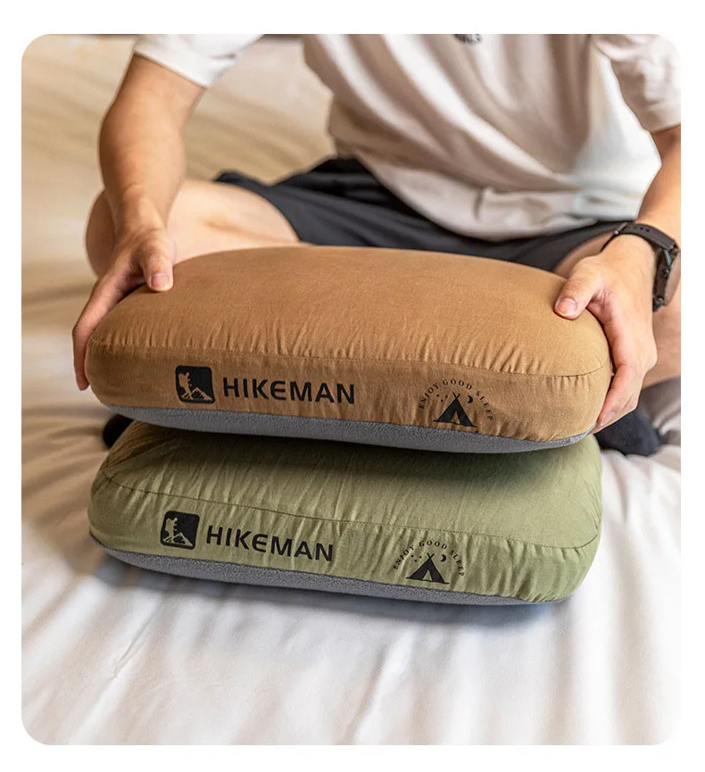 HIKEMAN Memory Foam Pillow, Outdoor Camping Travel Cervical Pillow, Portable Lunch Break Pillow, Slow Rebound, Neck Support, Lig