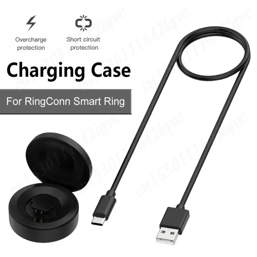 590mAh Charging Case for RingConn Smart Ring Charging Box Type-C Port Smart Ring Charging Compartment Replacement Size 6-14