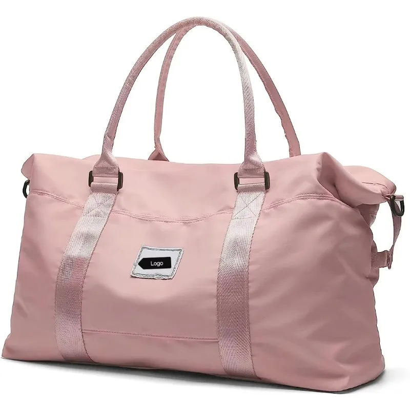 Large Capacity Waterproof Women's Travel Bag, Portable Shoulder Fitness Bag, Short Weekend Luggage Bag, Sports Tote Bag.