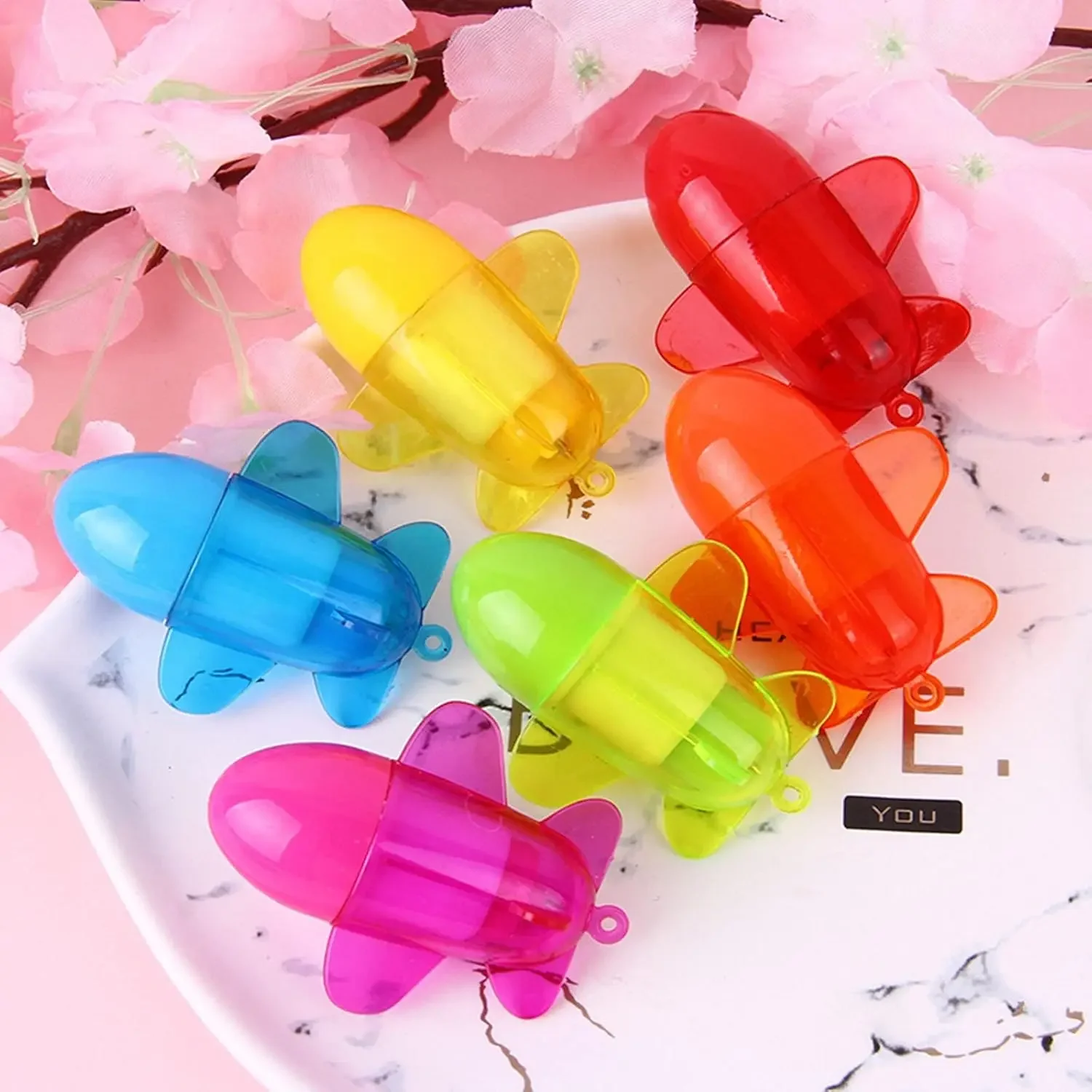 12 Pcs Mini Plane Blue Ink Retractable Cute Cartoon Ballpoint Pen for Kids Writing Supplies