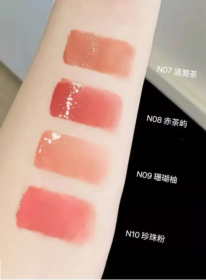 Pinkbear-brillo de labios con esencia de bombilla pequeña, espejo, purring de labios, líneas de labios que se desvanecen, maquillaje de labios rosas de larga duración