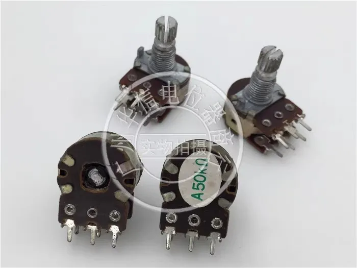 4pcs 148 type dual potentiometer A50K handle length 15MM white label