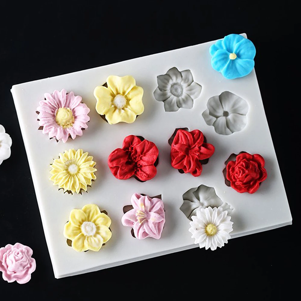 3D Silicone Flower Lace Fondant Mould Cake Border Decor Baking Mold Sugarcraft