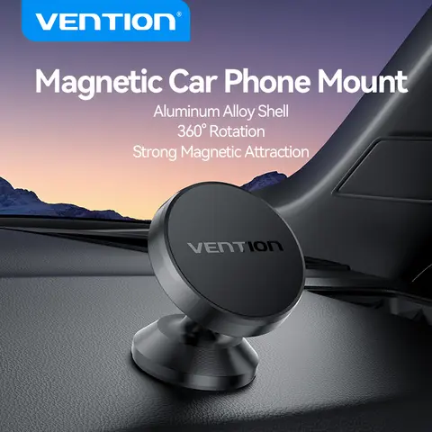 Venzione 360 °   Ruota il supporto magnetico per telefono per auto Supporto per presa d'aria per cellulare mobile Supporto GPS in auto per iPhone16 15 Pro Xiaomi Samsung