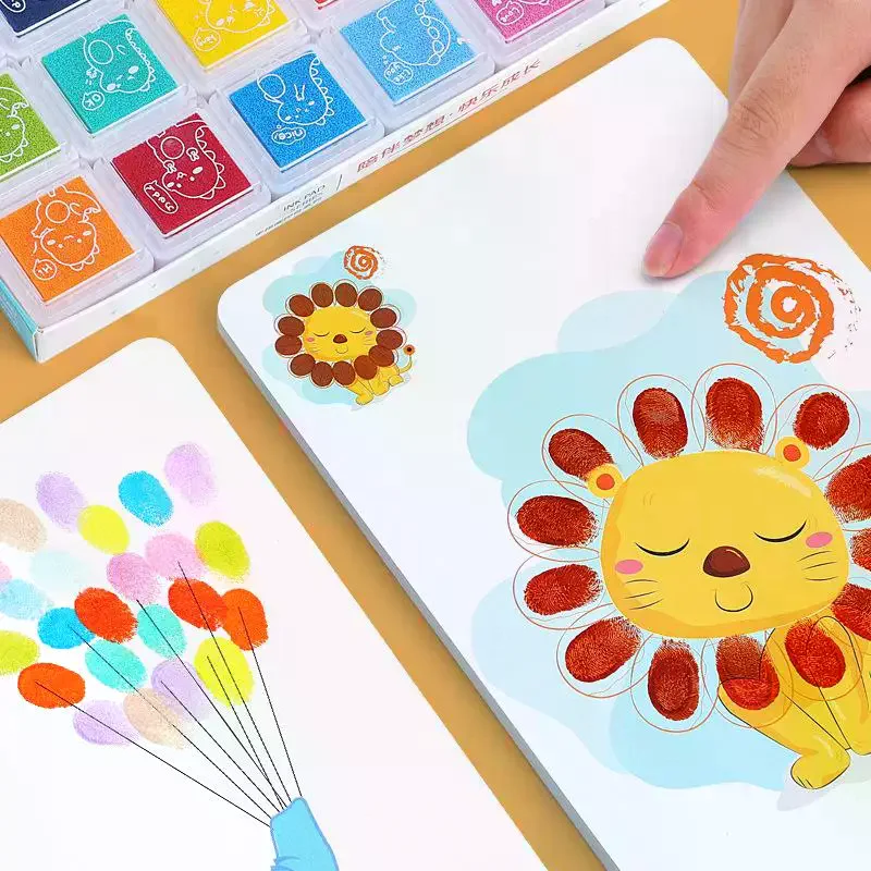 1 Set Creative Coloring Graffiti Doodle Montessori Educational Toy Gifts DIY Finger Painting Drawing Toys For Kids