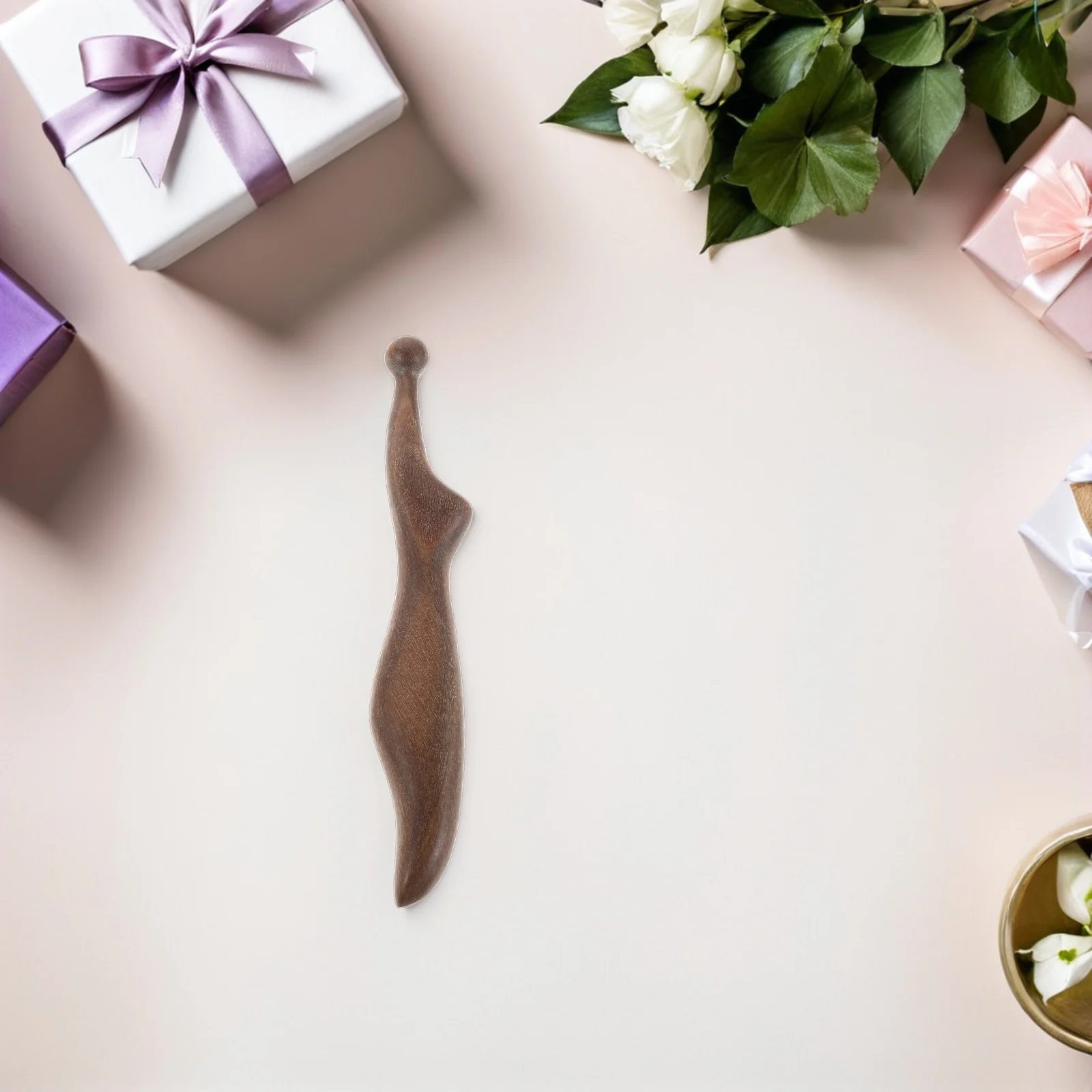 

Sandalwood Meridian Massage Tool Handheld Foot Massager Wood Stick Scraping Stick Muscle Relaxation Self Massaging Trigger Point