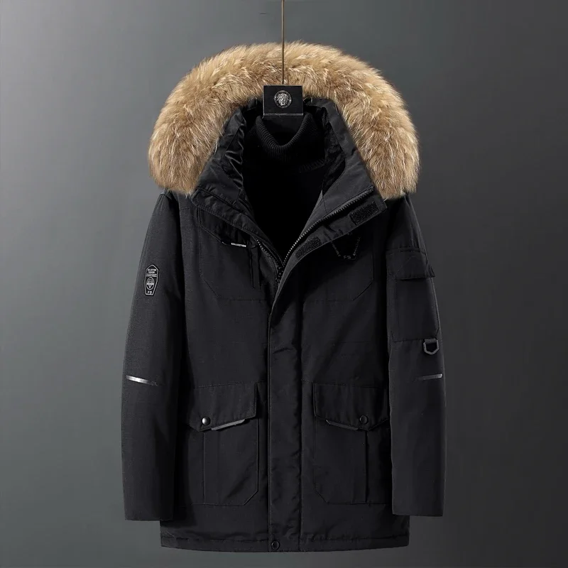 

Windproof Parka Men Winter Outdoor Jet Ski Snow Warm Parkas Korean Style Outwear Casual Hooded Waterproof Thick Trend Jacket