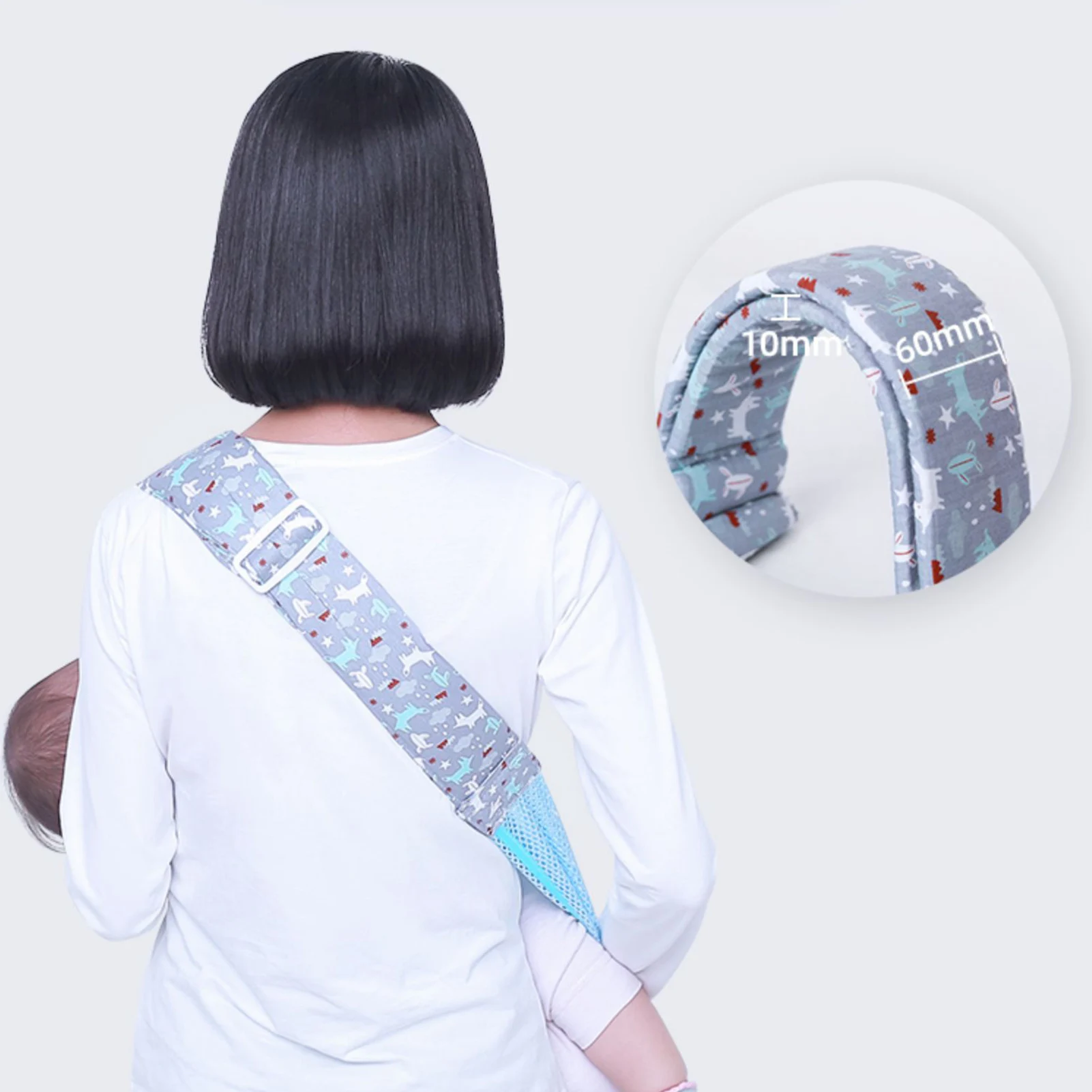 Newborn Sling Carrier Adjustable Infant Wrap Ergonomic StrapsShoulder Labor-Saving Mesh Fabric Breastfeeding Carriers