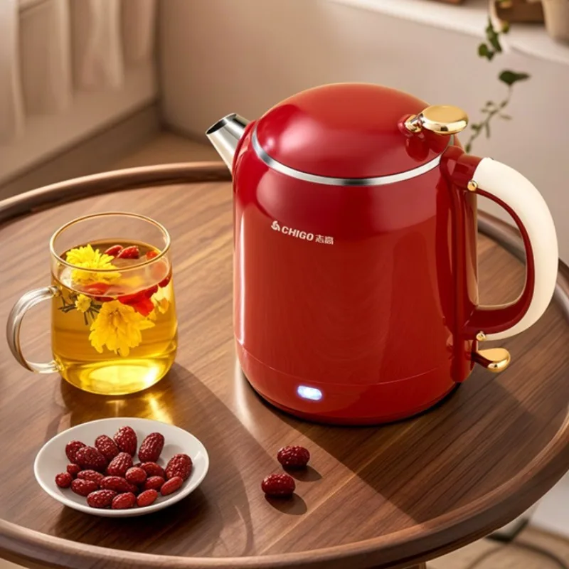 Stainless Steel Electric Kettle, Insulated Hot Water Boiler, Fast Heating Large Kettle, Auto Shut-Off Thermostatic Pot